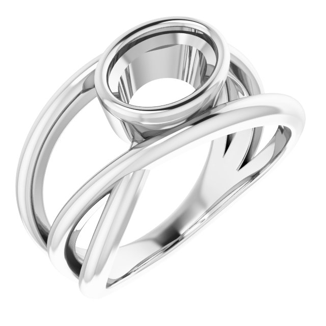 Bezel-Set Criss-Cross Ring