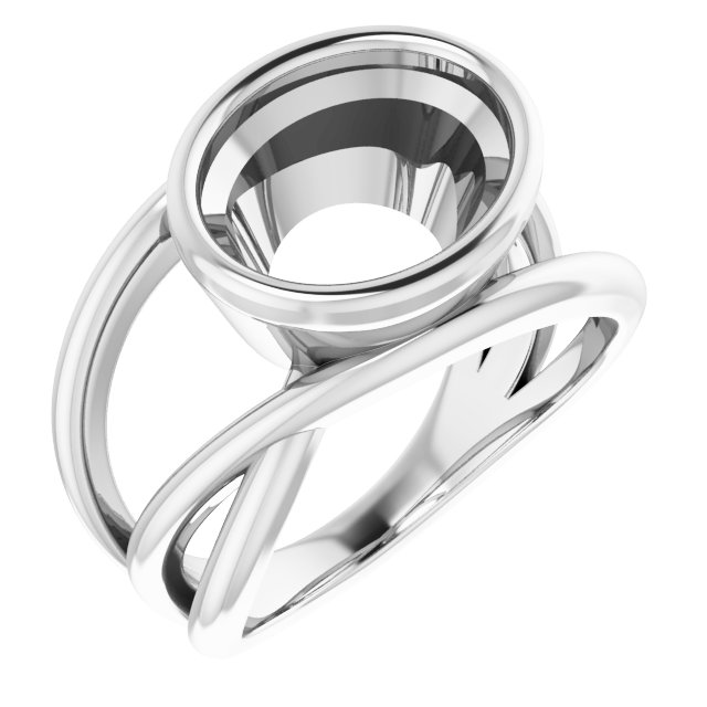 Bezel-Set Criss-Cross Ring