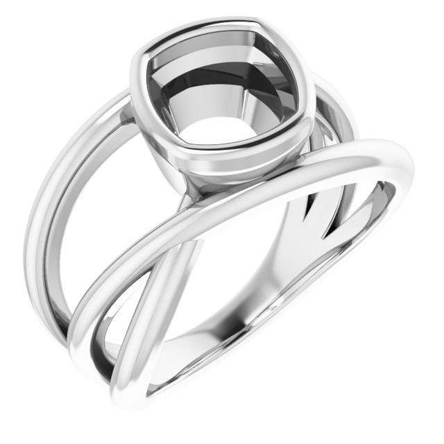 Bezel-Set Criss-Cross Ring