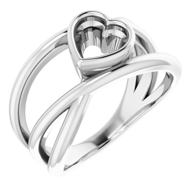 Bezel-Set Criss-Cross Ring
