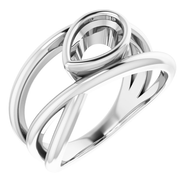 Bezel-Set Criss-Cross Ring
