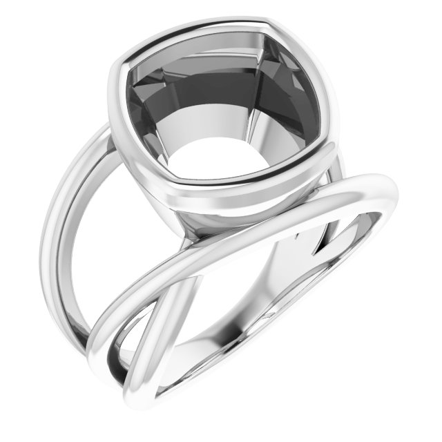 Bezel-Set Criss-Cross Ring