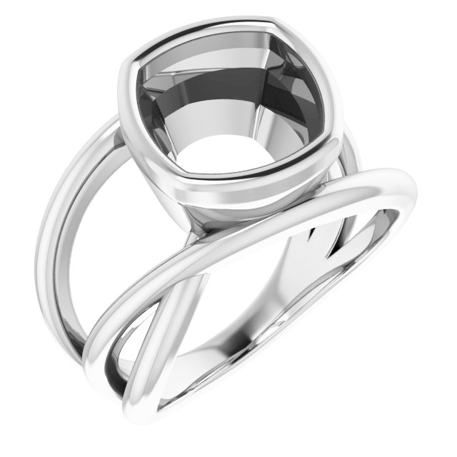 Bezel-Set Criss-Cross Ring
