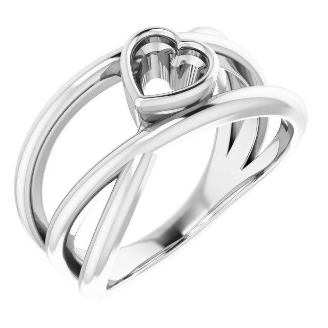 Bezel-Set Criss-Cross Ring