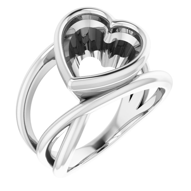 Bezel-Set Criss-Cross Ring