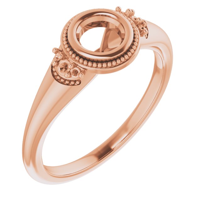 Bezel-Set Accented Engagement Ring