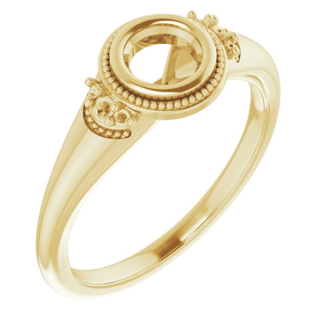 Bezel-Set Accented Engagement Ring