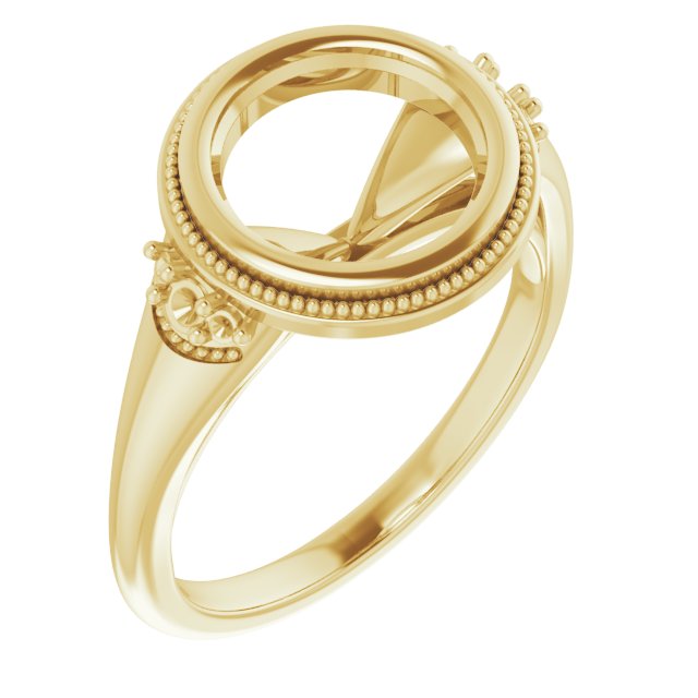 Bezel-Set Accented Engagement Ring