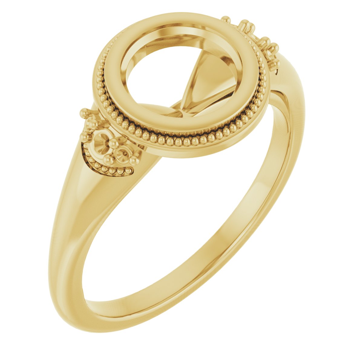 Bezel-Set Accented Engagement Ring