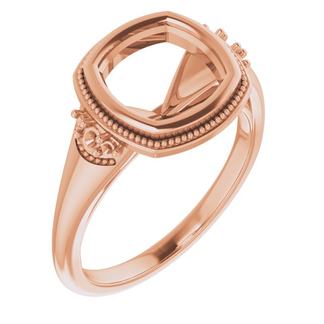 Bezel-Set Accented Engagement Ring