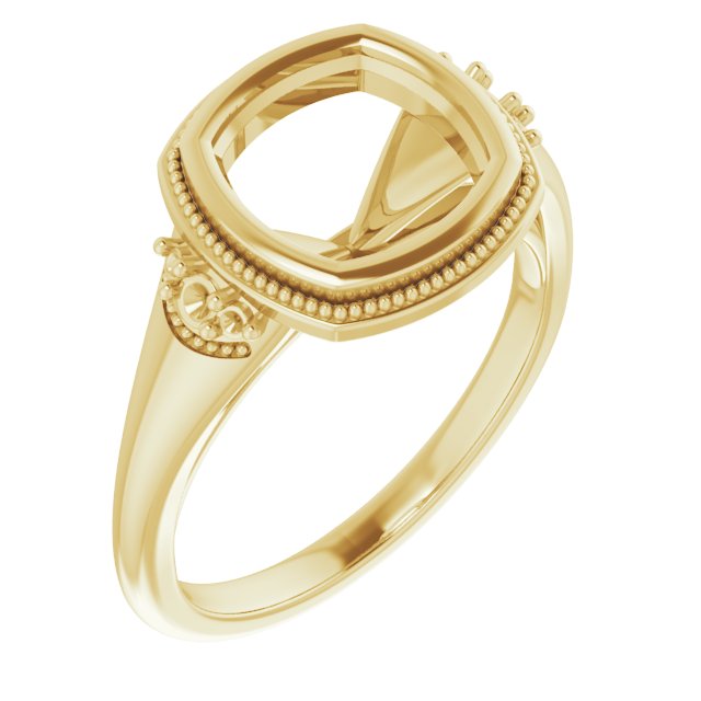 Bezel-Set Accented Engagement Ring