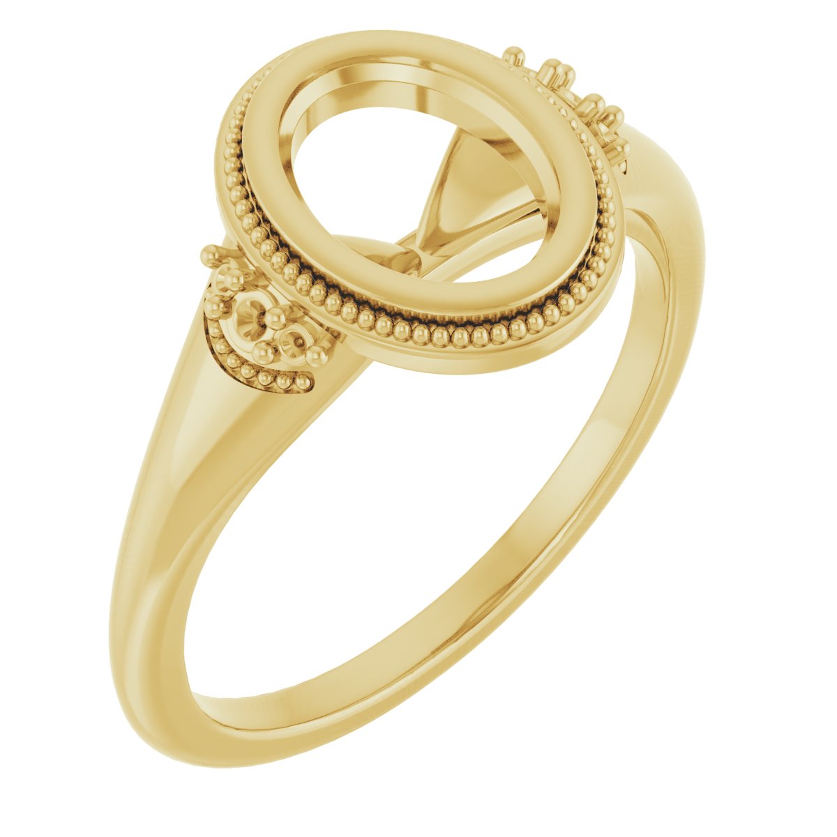 Bezel-Set Accented Engagement Ring