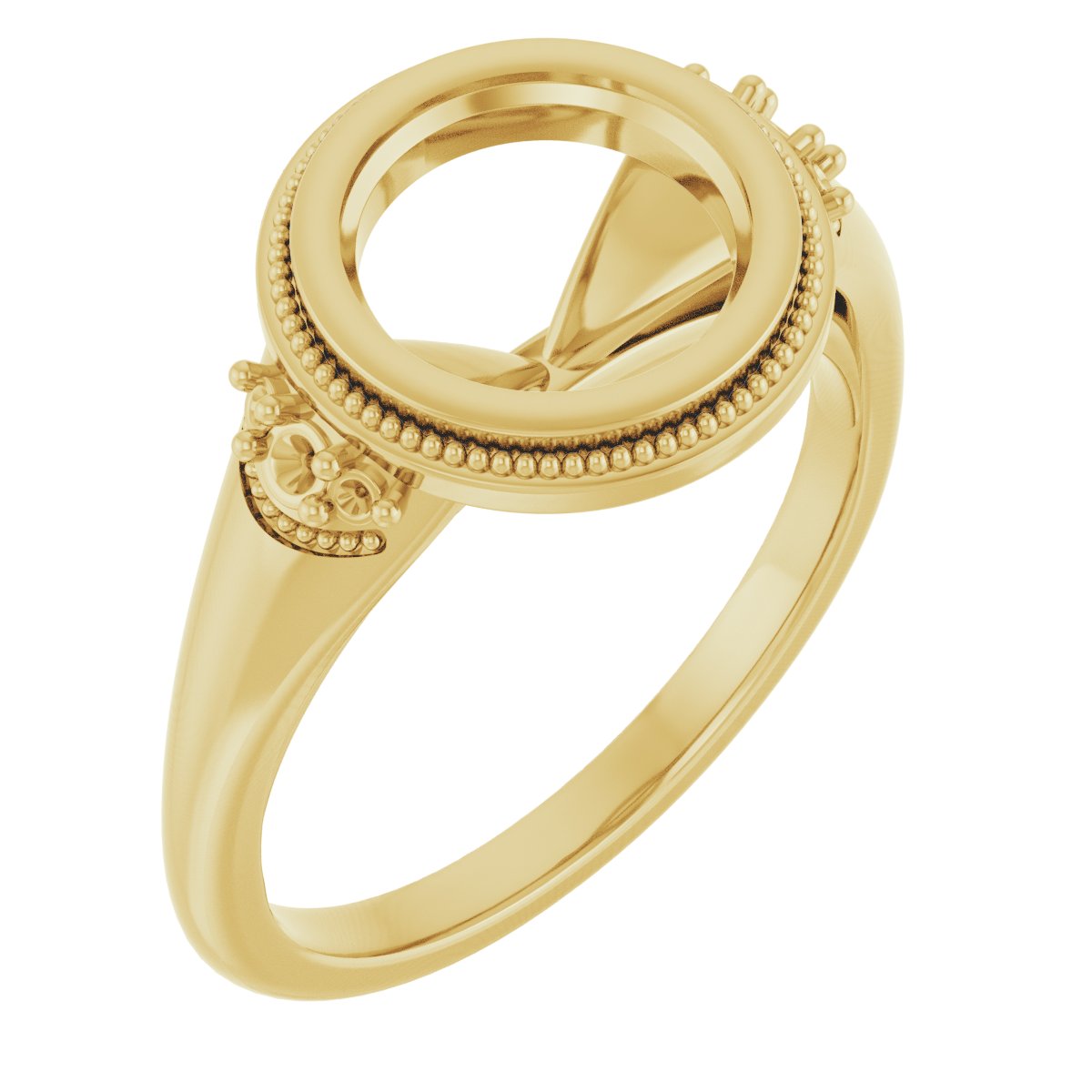 Bezel-Set Accented Engagement Ring