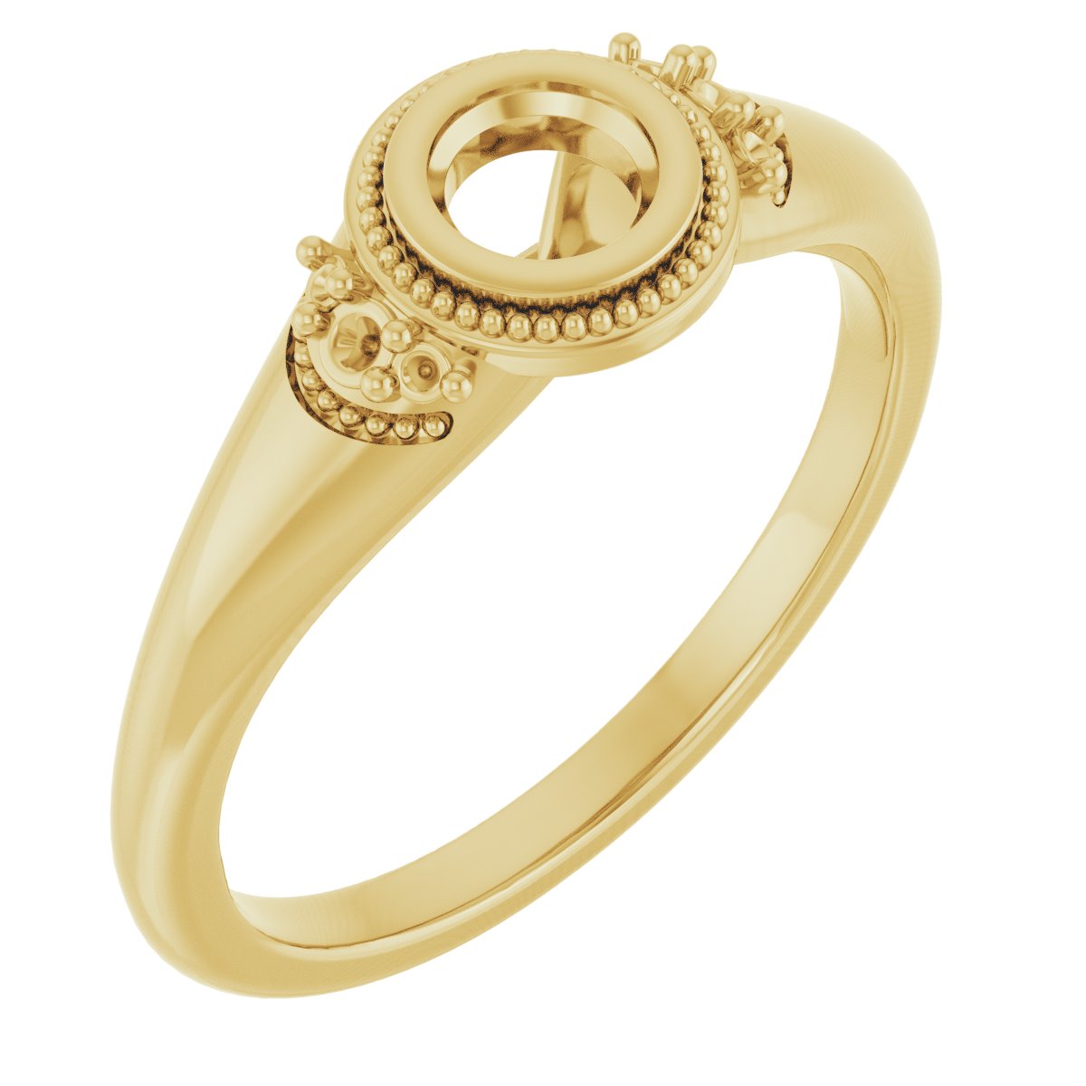Bezel-Set Accented Engagement Ring