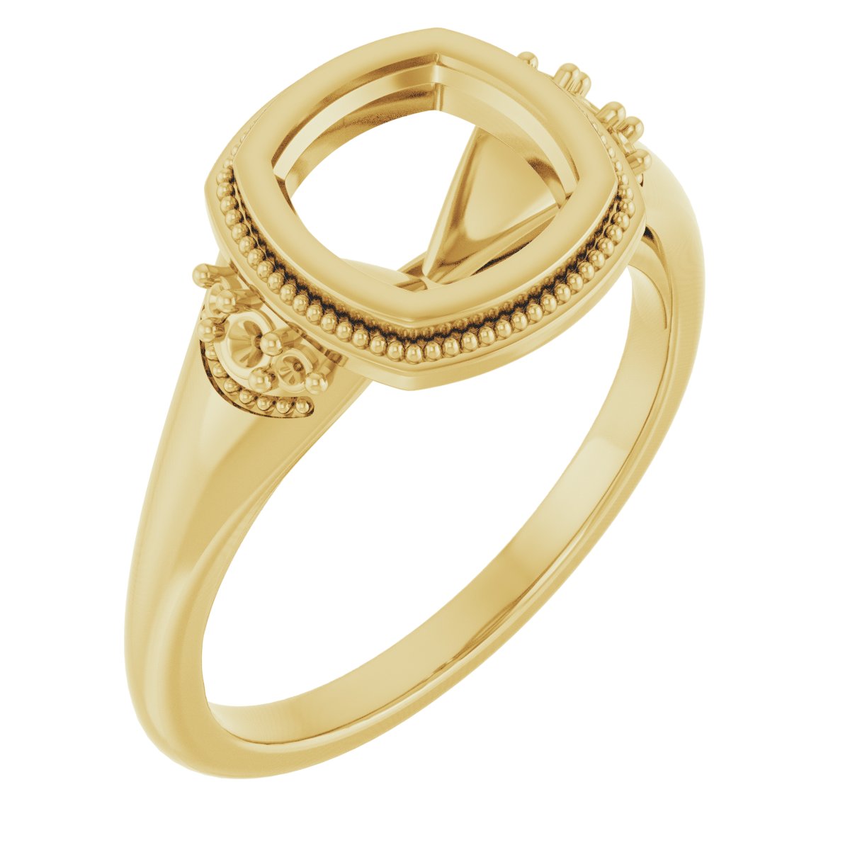 Bezel-Set Accented Engagement Ring
