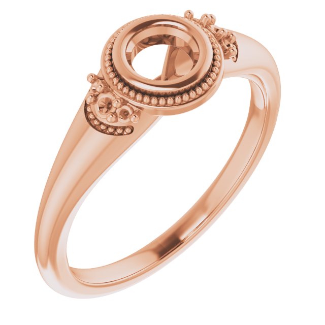 Bezel-Set Accented Engagement Ring