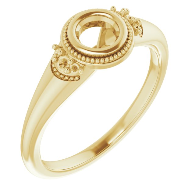 Bezel-Set Accented Engagement Ring