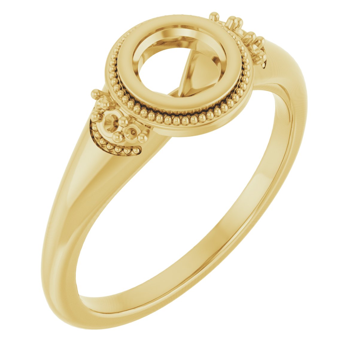 Bezel-Set Accented Engagement Ring