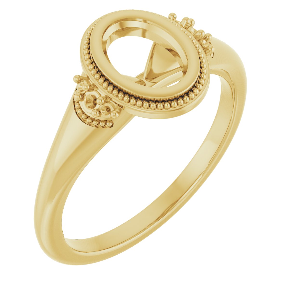 Bezel-Set Accented Engagement Ring