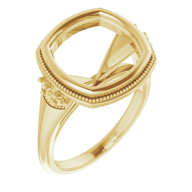 Bezel-Set Accented Engagement Ring