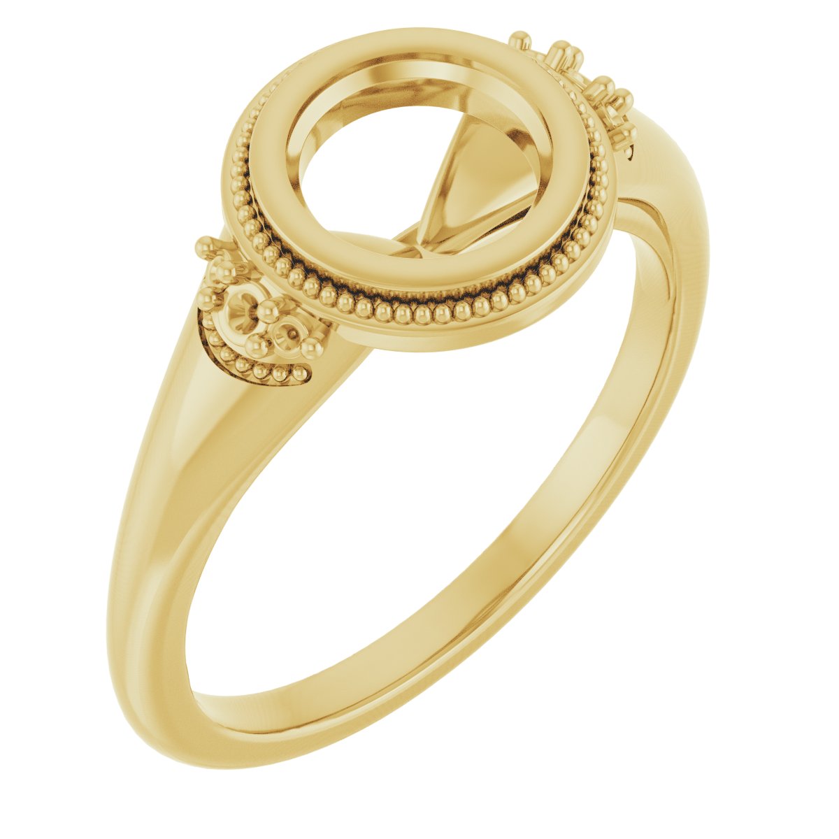 Bezel-Set Accented Engagement Ring