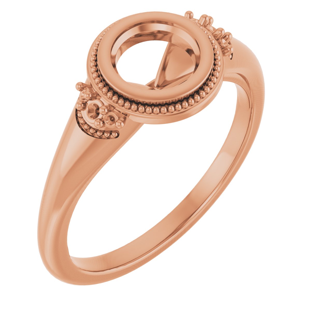 Bezel-Set Accented Engagement Ring