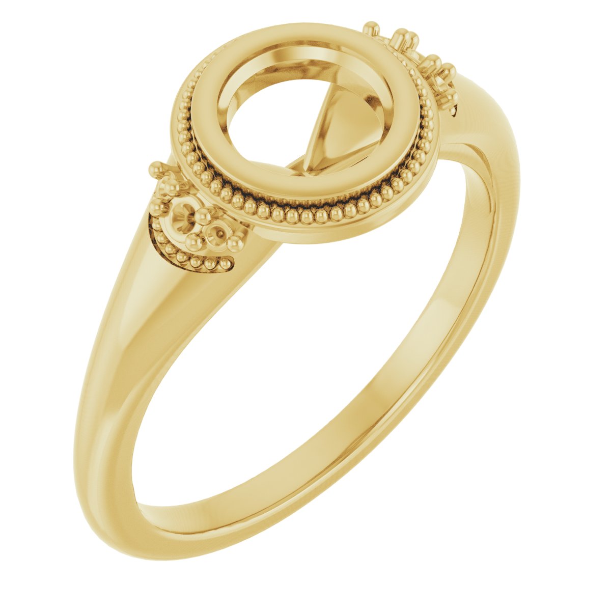 Bezel-Set Accented Engagement Ring