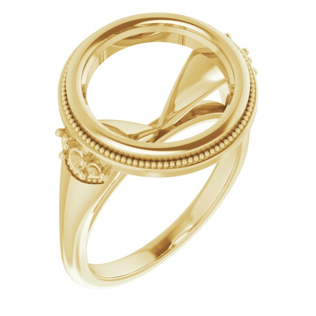 Bezel-Set Accented Engagement Ring