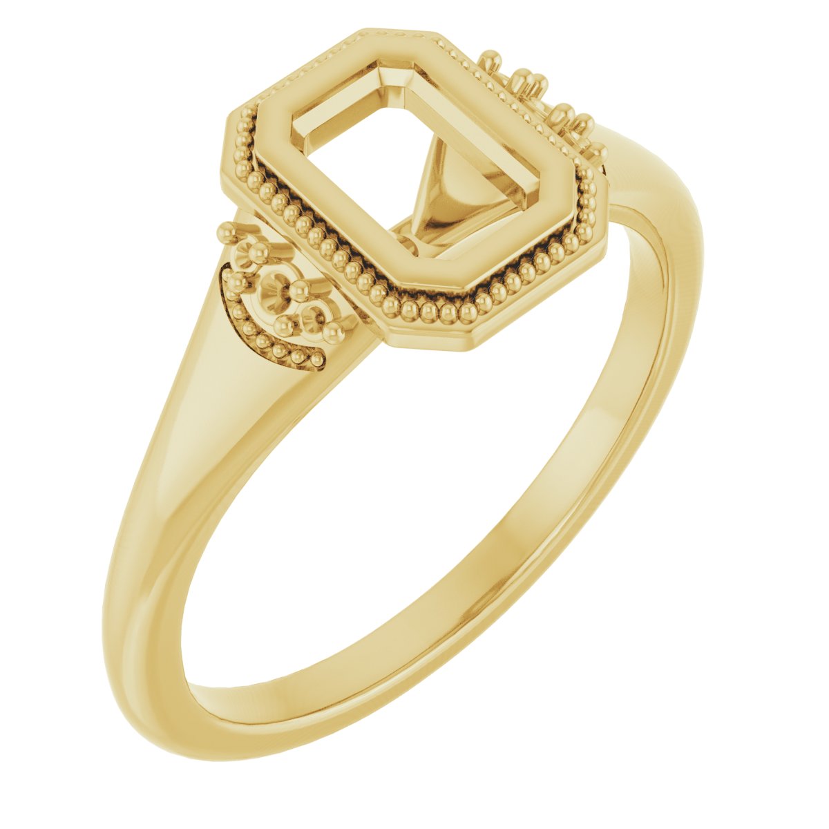 Bezel-Set Accented Engagement Ring