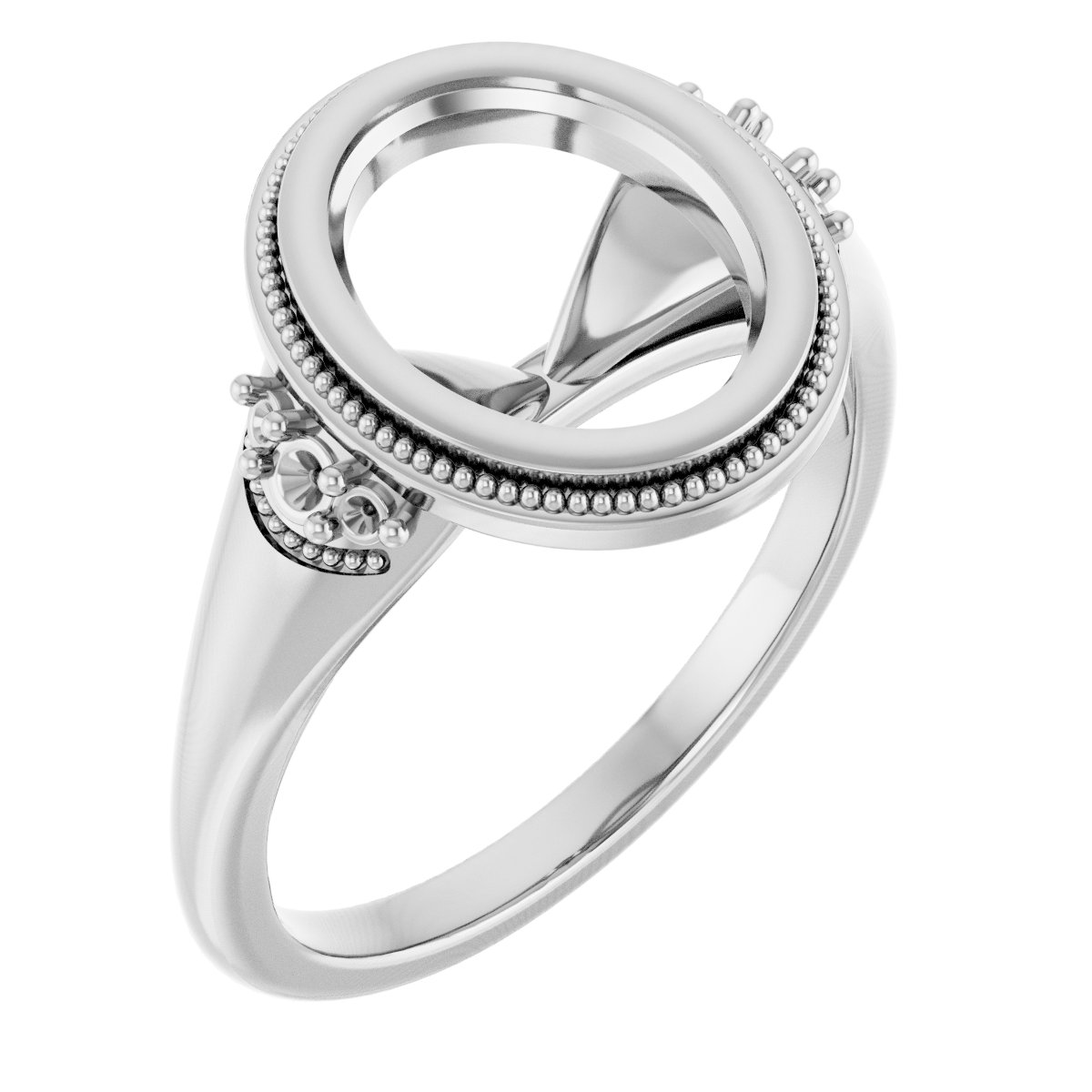 Bezel-Set Accented Engagement Ring