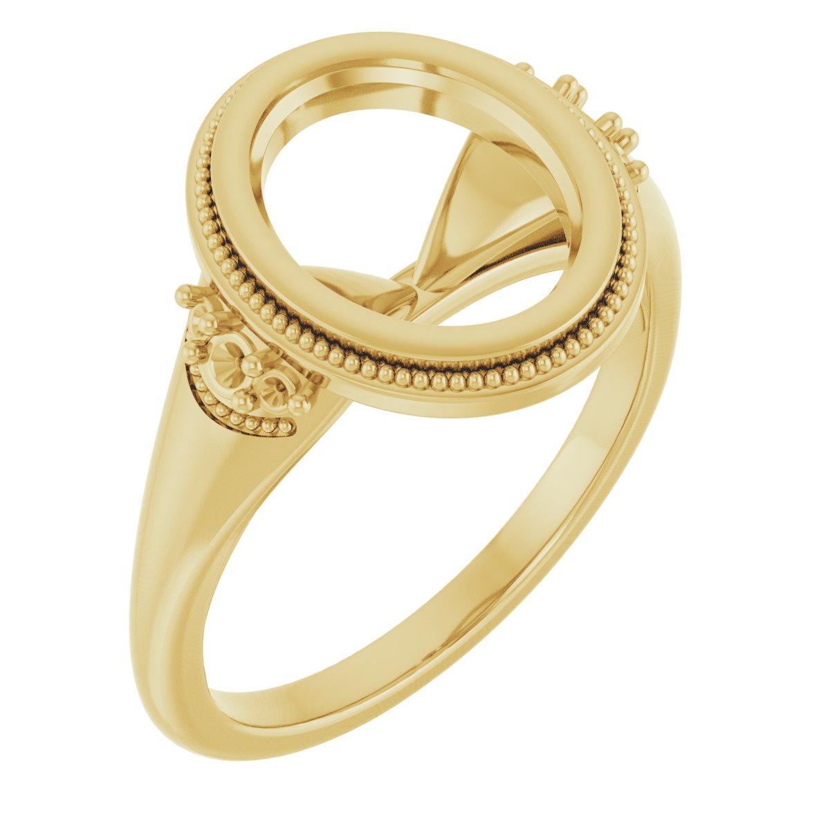 Bezel-Set Accented Engagement Ring