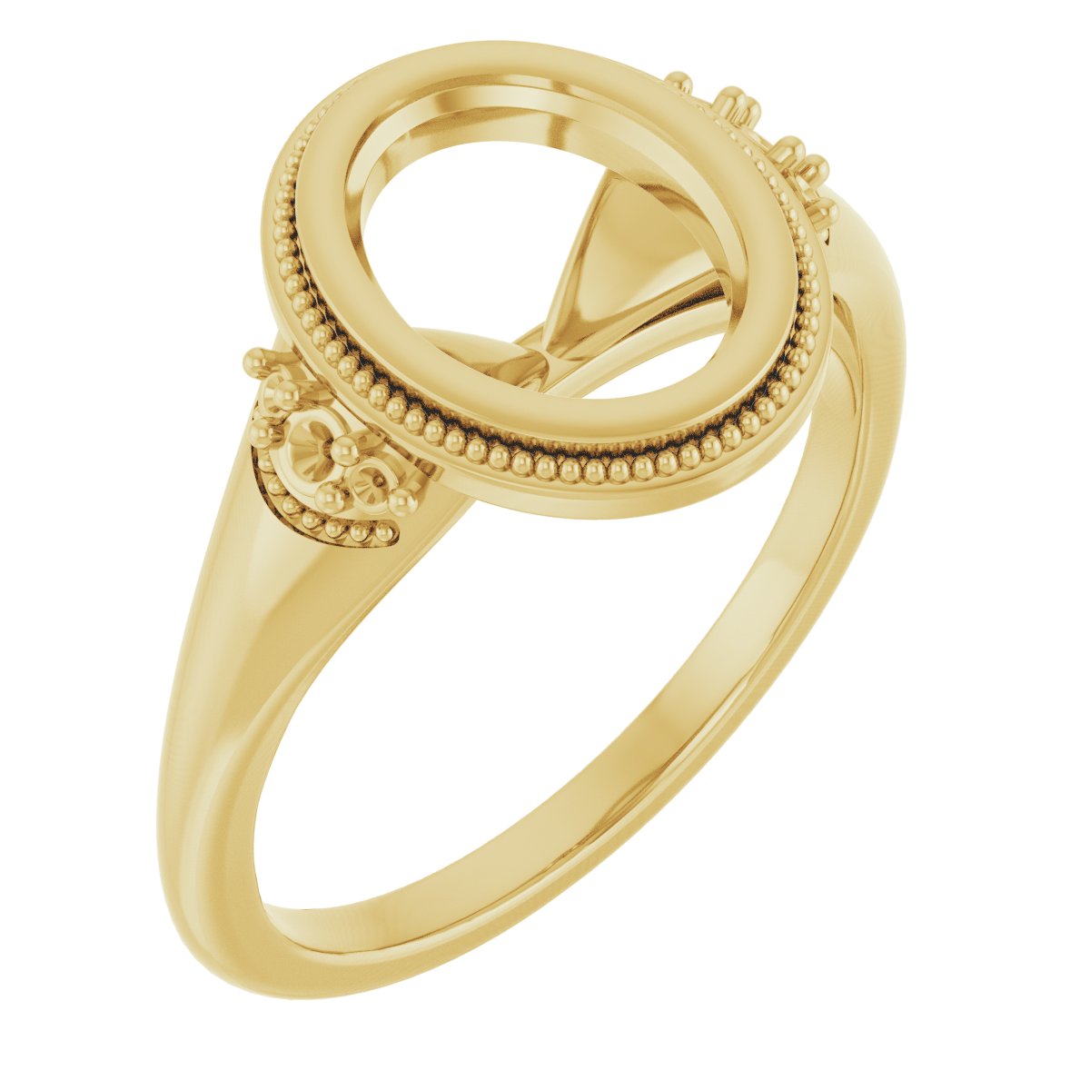 Bezel-Set Accented Engagement Ring