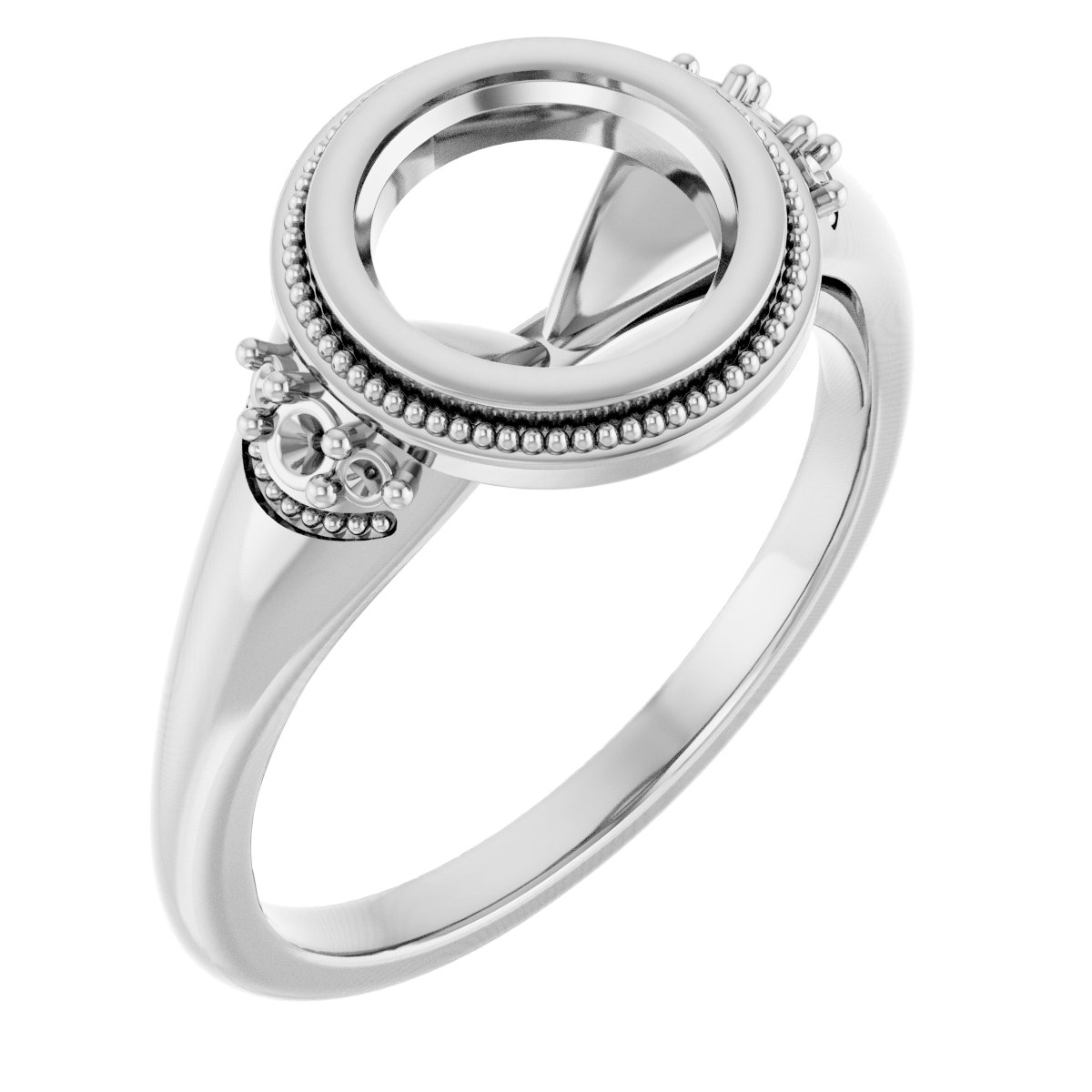 Bezel-Set Accented Engagement Ring