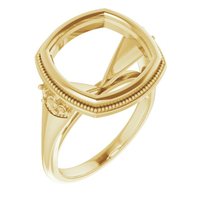 Bezel-Set Accented Engagement Ring