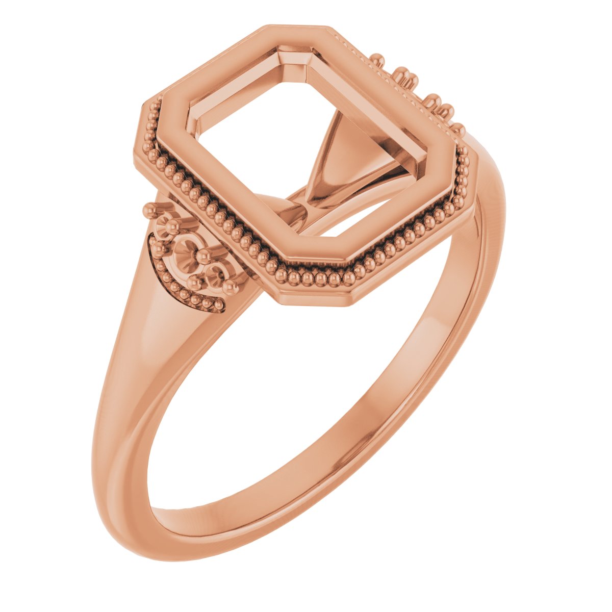 Bezel-Set Accented Engagement Ring