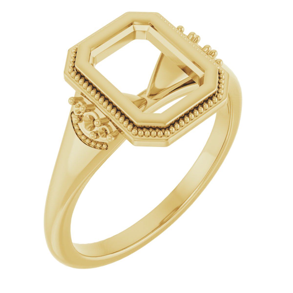 Bezel-Set Accented Engagement Ring