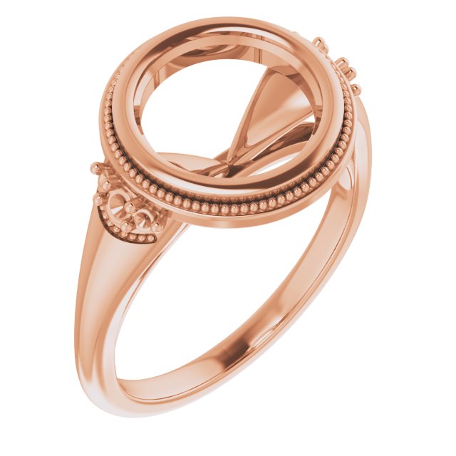 Bezel-Set Accented Engagement Ring