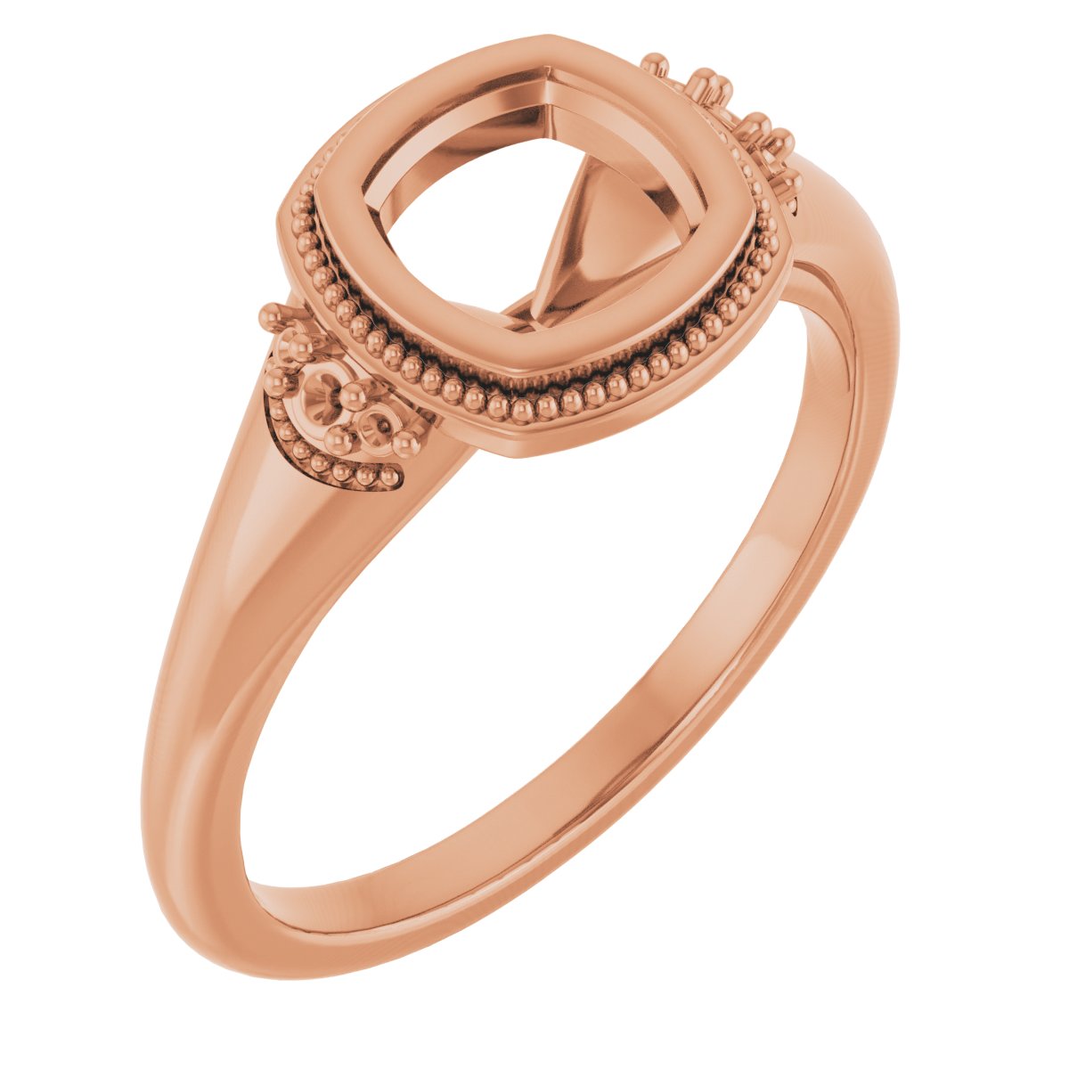 Bezel-Set Accented Engagement Ring