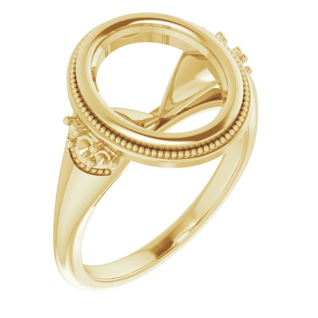 Bezel-Set Accented Engagement Ring