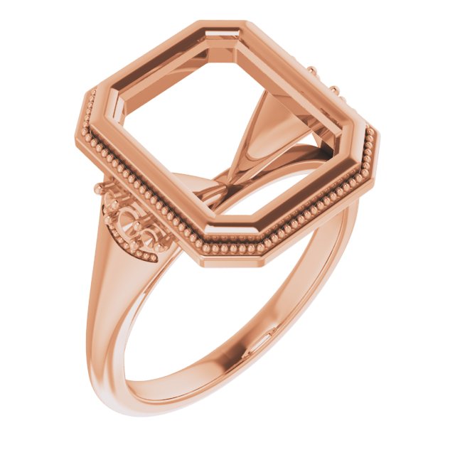Bezel-Set Accented Engagement Ring