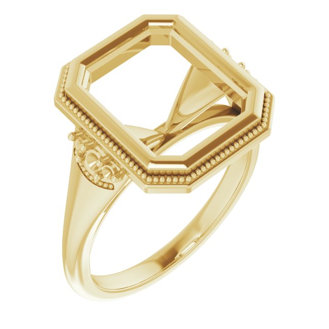 Bezel-Set Accented Engagement Ring