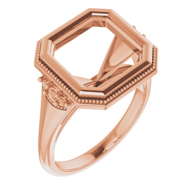 Bezel-Set Accented Engagement Ring