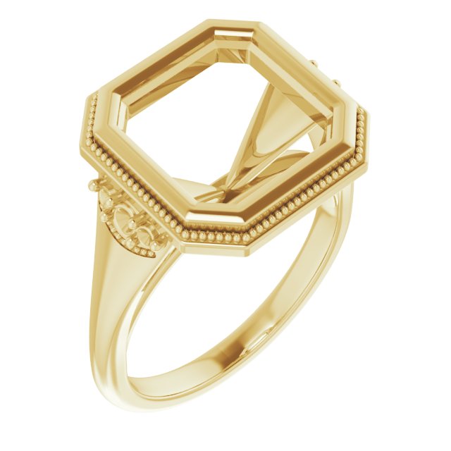 Bezel-Set Accented Engagement Ring