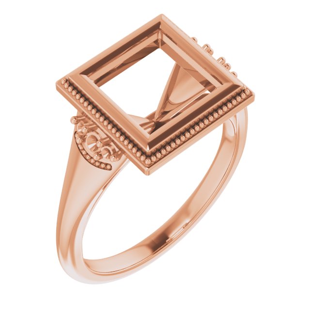 Bezel-Set Accented Engagement Ring