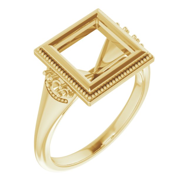 Bezel-Set Accented Engagement Ring