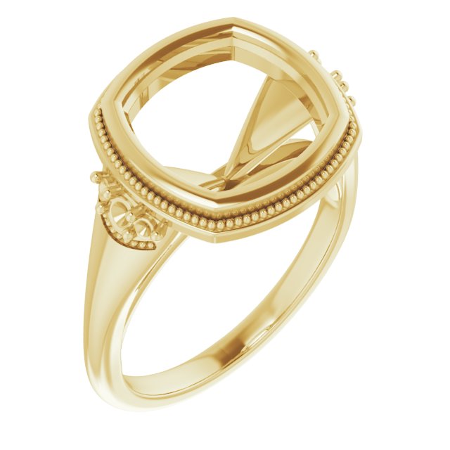 Bezel-Set Accented Engagement Ring
