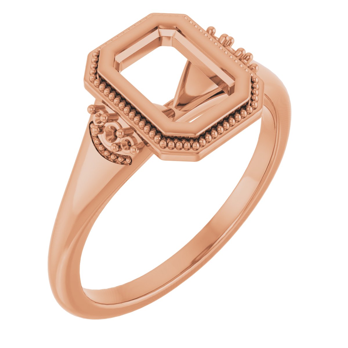Bezel-Set Accented Engagement Ring