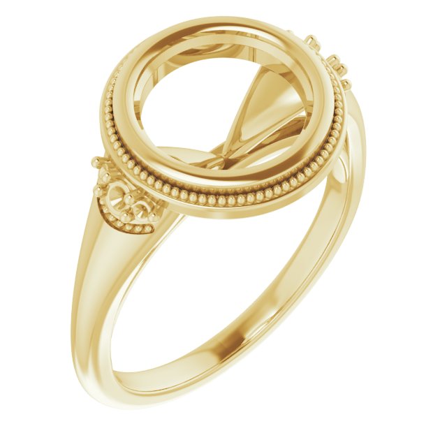 Bezel-Set Accented Engagement Ring