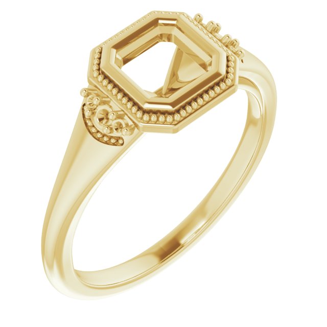 Bezel-Set Accented Engagement Ring