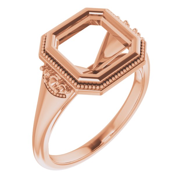 Bezel-Set Accented Engagement Ring